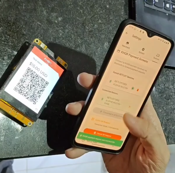 Getloy KHQR ESP32 customer display