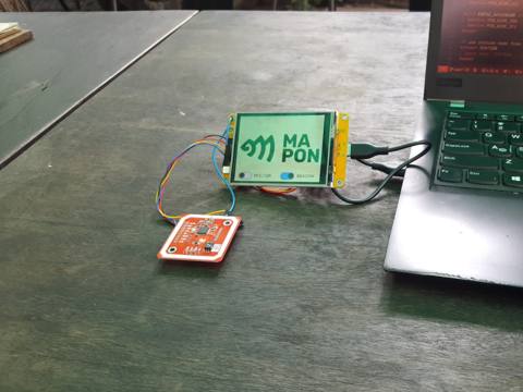 Mapon ESP32 NFC tap-to-pay terminal with PN532 reader for sub-$1 micro-payments